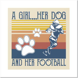A Girl, Her Dog, and Her Football Posters and Art
